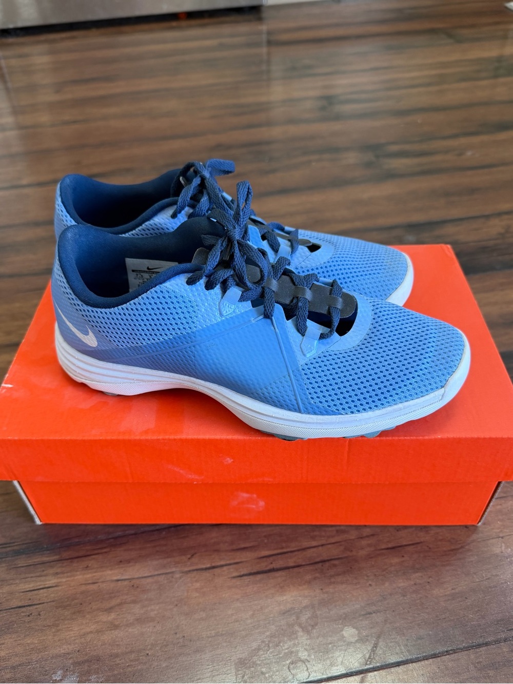 Nike Women’s Lunarlon Golf Shoes Blue Size 7.5 Excellent Condition